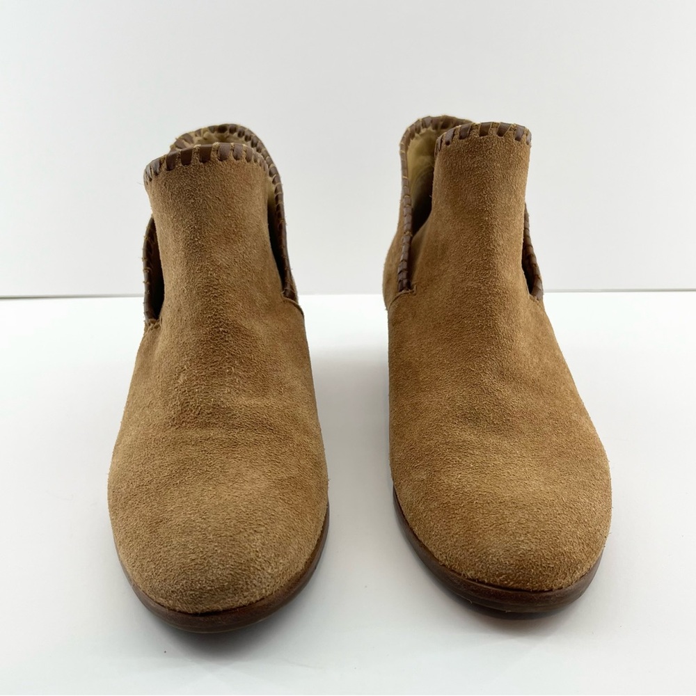 Camel Suede Jack Rogers Sadie Ankle Booties - Picture 9 of 9